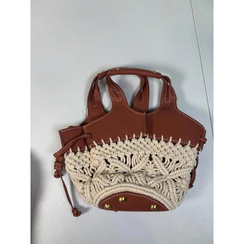 ZAC Zac Posen Auburn Iris Mini Shopper Bag with Leather Peeling - Picture 5 of 12